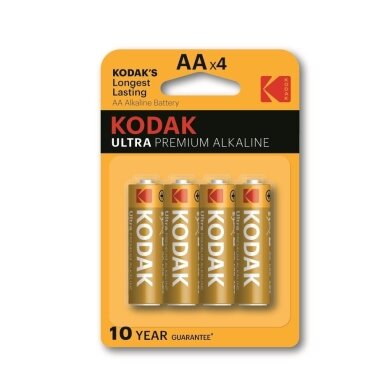 „Kodak Ultra Premium“ vienkartinės AA šarminės baterijos