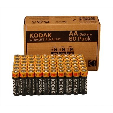„Kodak XTRALIFE“ šarminės AA baterijos (60 vnt. pakuotė)
