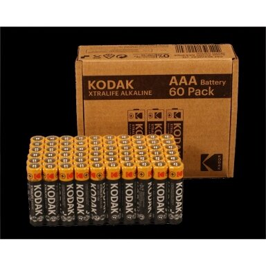 „Kodak XTRALIFE“ šarminės AAA baterijos (60 vnt. pakuotė)