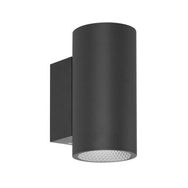 Lauko sieninis šviestuvas Lenta 2805-2 3K, sandblasted black, LED, 20W