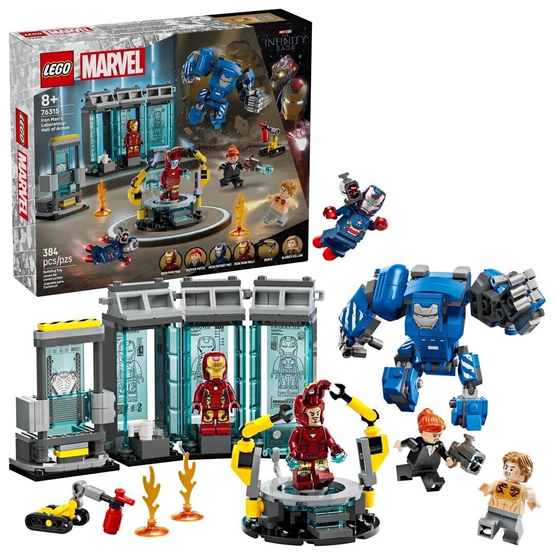 LEGO Marvel 76315 Geležinio žmogaus laboratorija: Šarvų salė