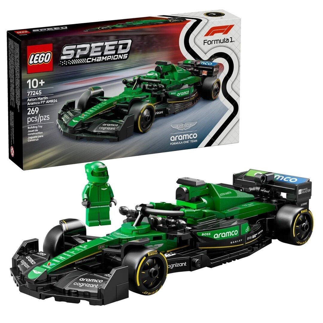 LEGO Speed Champions 77245 Aston Martin Aramco F1 AMR24 lenktyninis automobilis LEGO Speed Champions 77245 Aston Martin Aramco F1 AMR24 lenktyninis automobilis