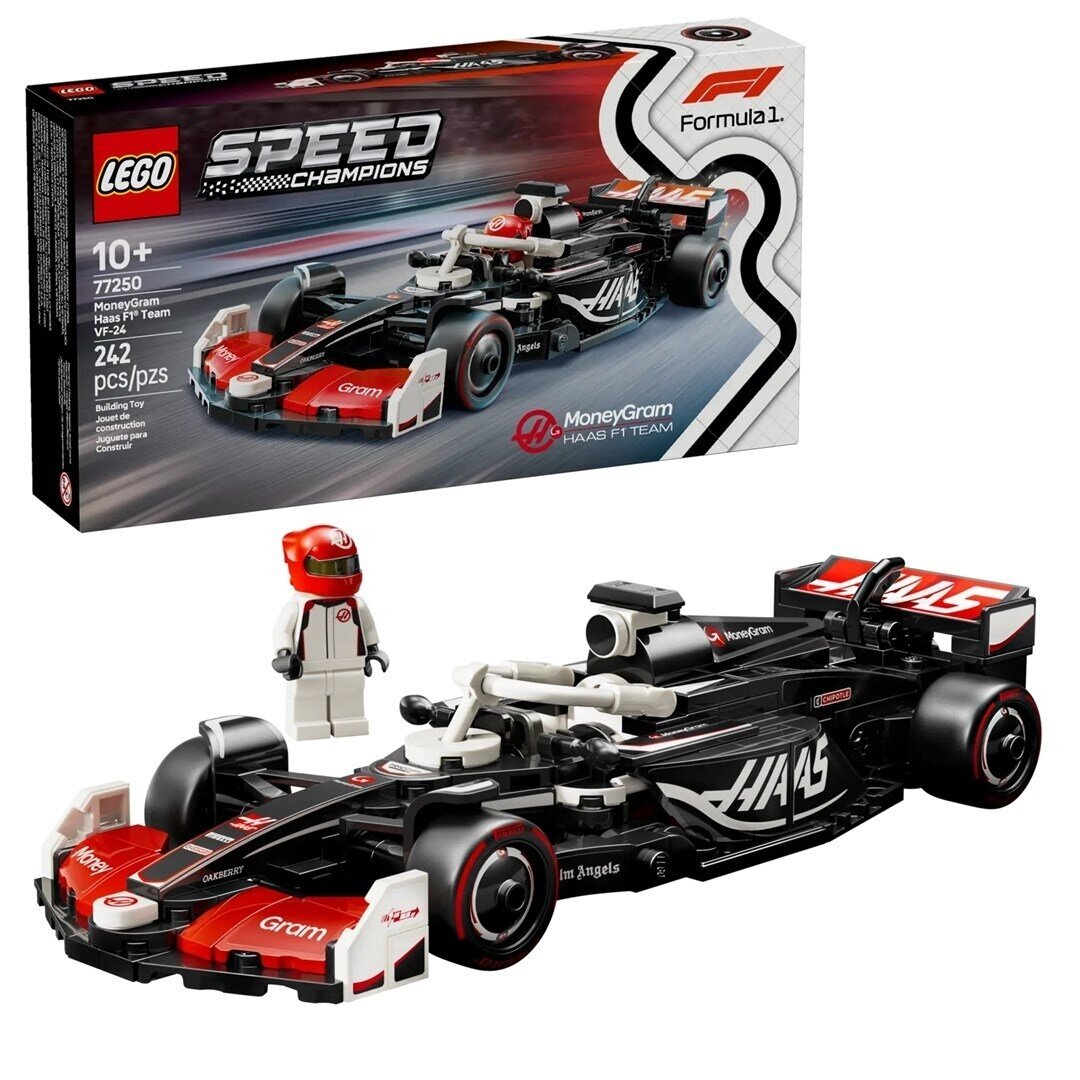 LEGO Speed Champions 77250 MoneyGram Haas F1 Team VF-24 lenktyninis bolidas