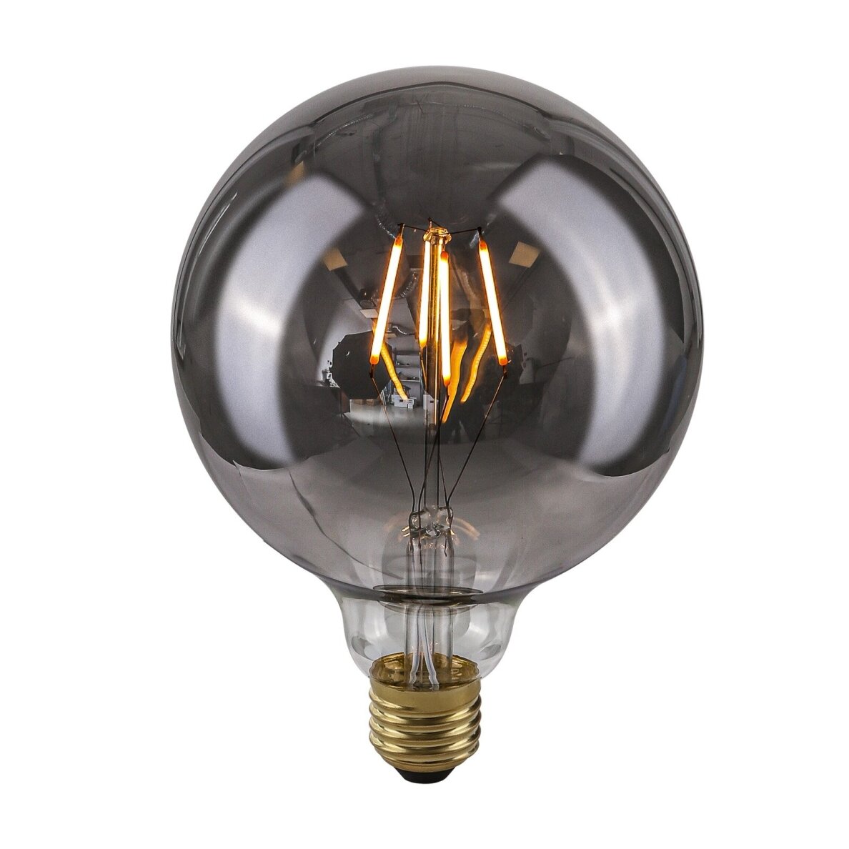 LED Lemputė E27 4W 2200K G125 Smoke