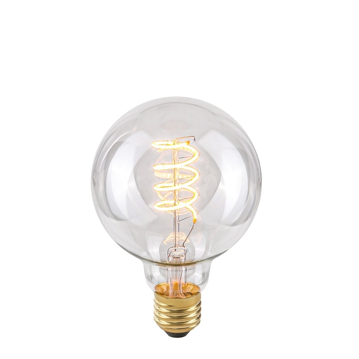LED Lemputė E27 4W 2200K G95 Spiral Clear