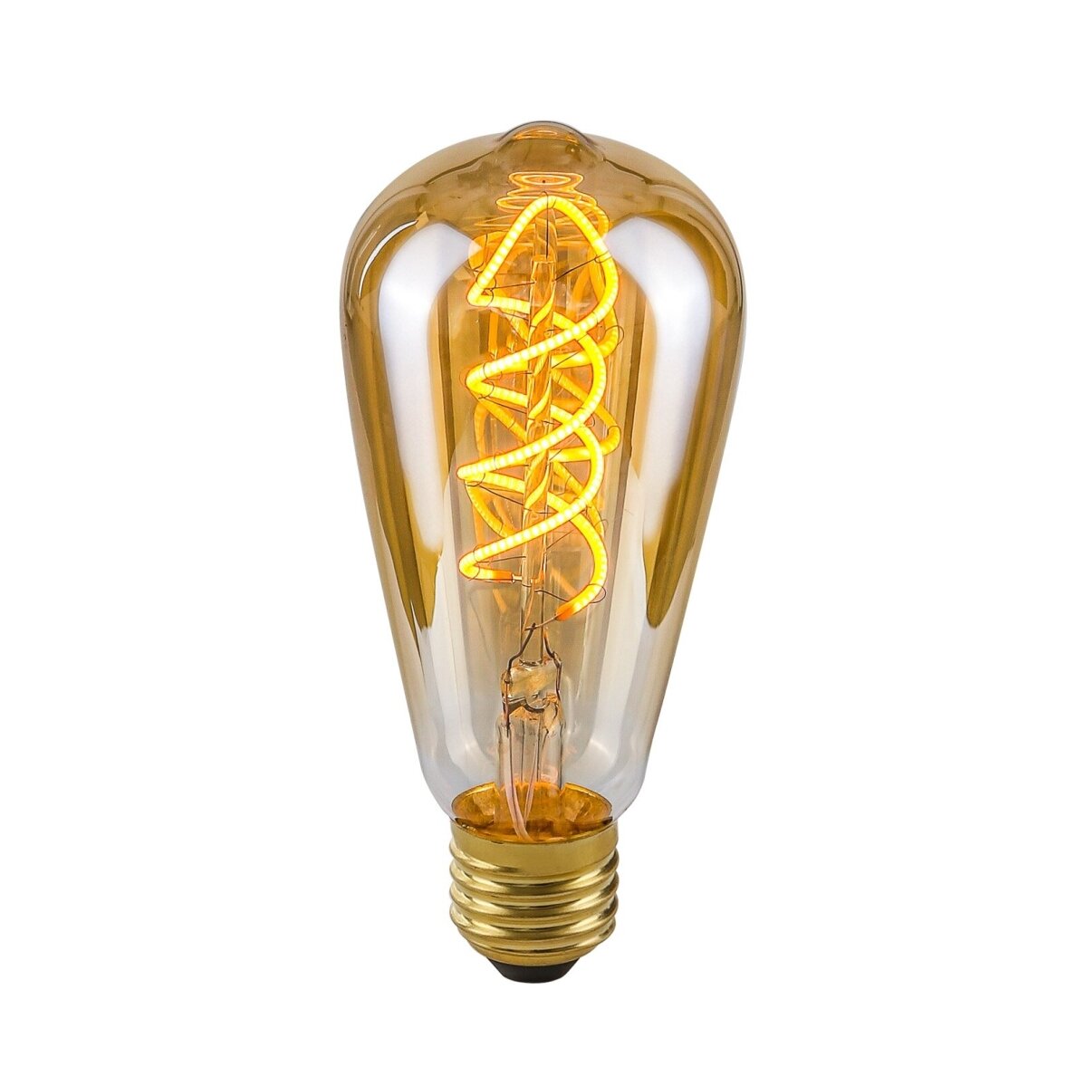 LED Lemputė E27 4W 2200K ST64 Spiral Amber