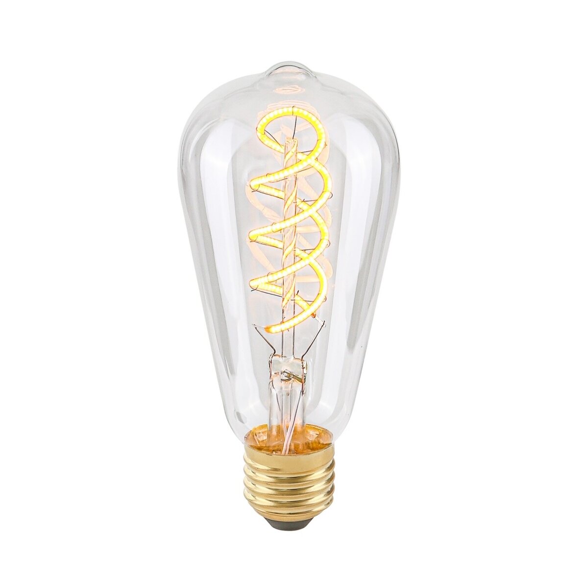 LED Lemputė E27 4W 2200K ST64 Spiral Clear