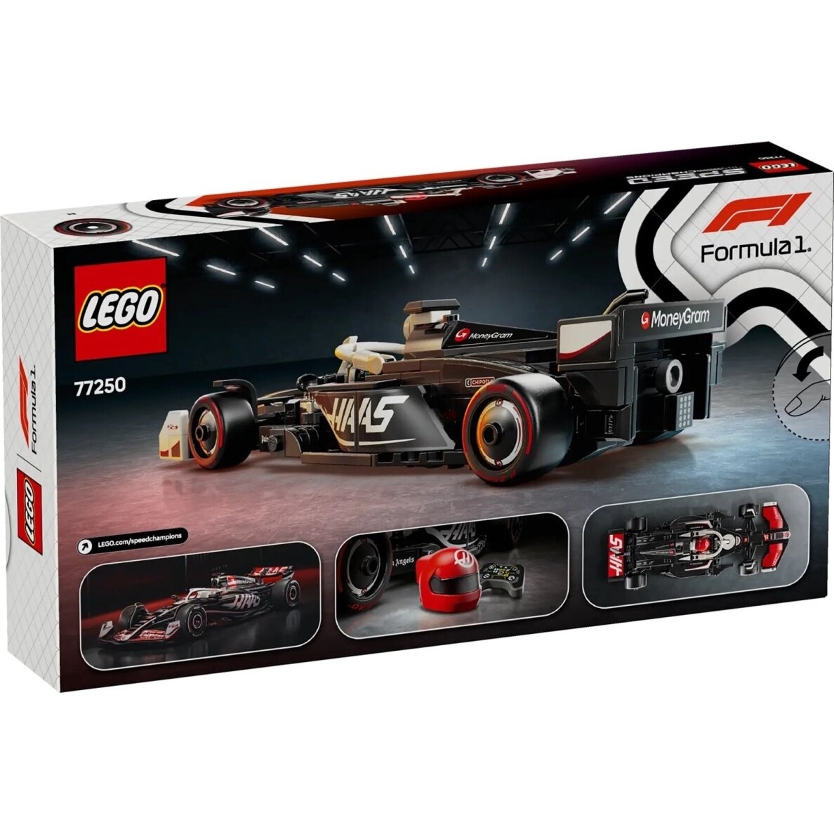 LEGO Speed Champions 77250 MoneyGram Haas F1 Team VF-24 lenktyninis bolidas 1 LEGO Speed Champions 77250 MoneyGram Haas F1 Team VF-24 lenktyninis bolidas 1