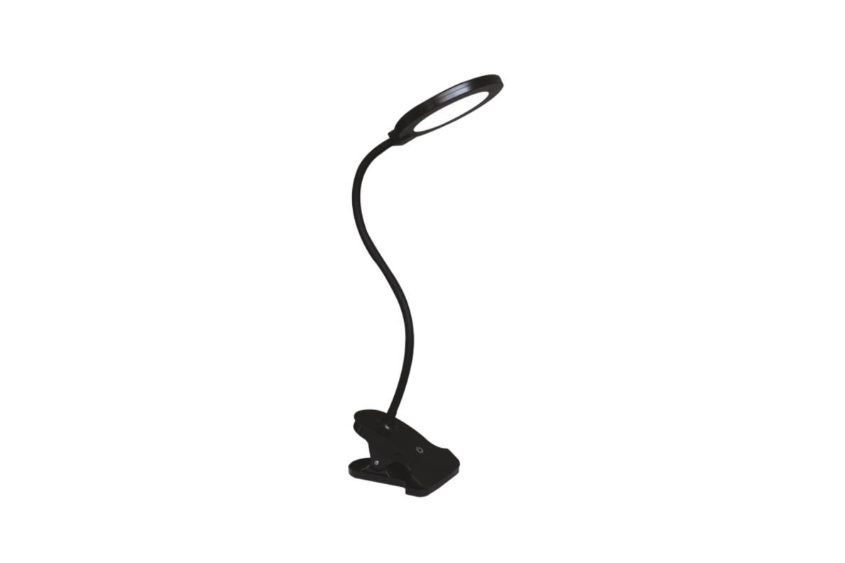 LED lampa biurkowa z klipsem GD-UNO-C czarna LED lampa biurkowa z klipsem GD-UNO-C czarna