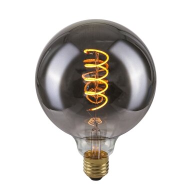 LED Lemputė E27 4W 2200K G125 Spiral Smoke