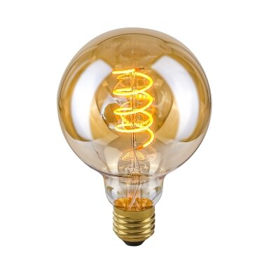 LED Lemputė E27 4W 2200K G95 Spiral Amber