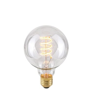 LED Lemputė E27 4W 2200K G95 Spiral Clear