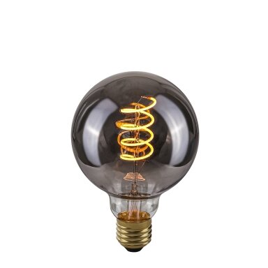 LED Lemputė E27 4W 2200K G95 Spiral Smoke