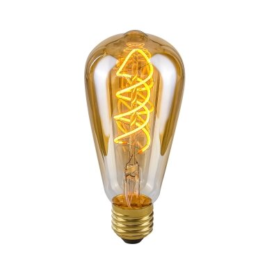LED Lemputė E27 4W 2200K ST64 Spiral Amber