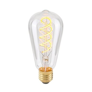 LED Lemputė E27 4W 2200K ST64 Spiral Clear