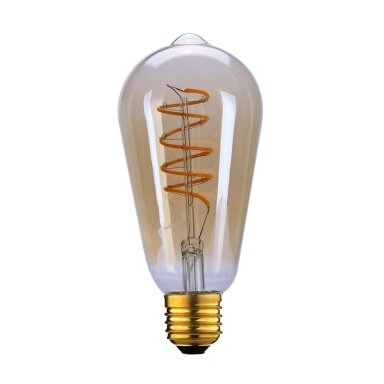 LED Lemputė E27 6W 2200K 3S Dimm Spiral Amber