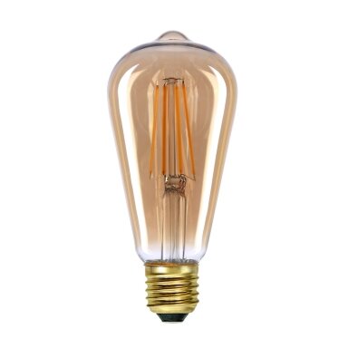 LED Lemputė E27 6W 2200K 3S Dimm Spiral Amber