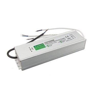 LED Matinimo Šaltiniai 200W-12V-16,7A IP67