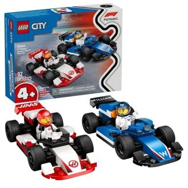 LEGO City 60464 F1 Williams Racing ir Haas F1 lenktyniniai automobiliai