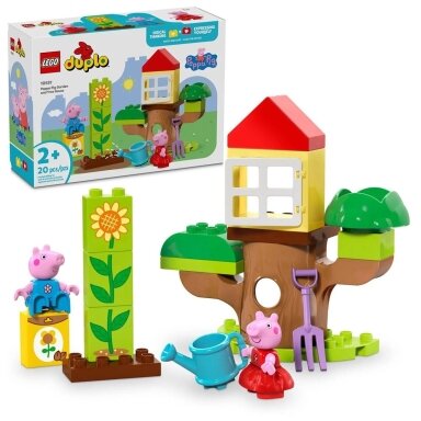 LEGO DUPLO 10431 Peppa Pig sodas ir medinis namelis