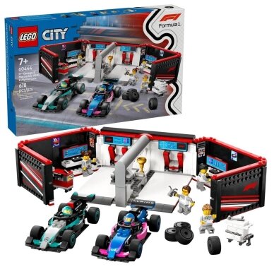 LEGO City 60444 F1 garažas su Mercedes-AMG ir Alpine automobiliais LEGO City 60444 F1 garažas su Mercedes-AMG ir Alpine automobiliais