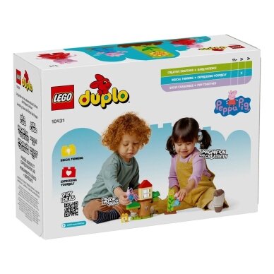 LEGO DUPLO 10431 Peppa Pig sodas ir medinis namelis 1