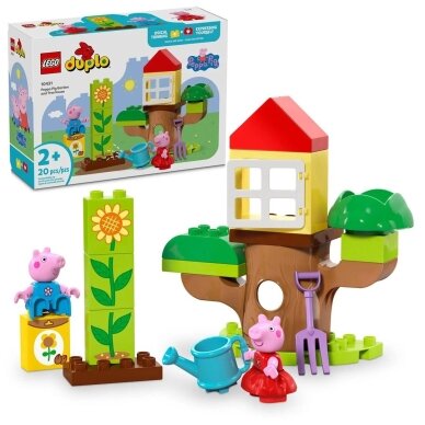 LEGO DUPLO 10431 Peppa Pig sodas ir medinis namelis LEGO DUPLO 10431 Peppa Pig sodas ir medinis namelis