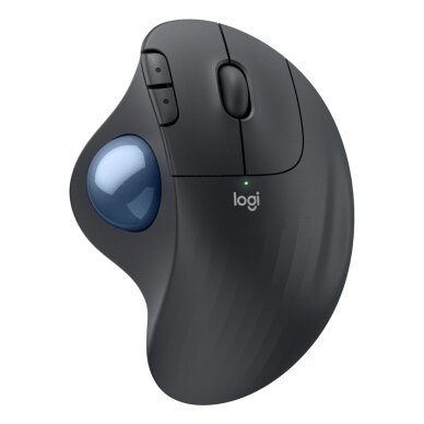 Logitech ERGO M575S belaidė ergonominė trackball pelė, grafito/mėlyna