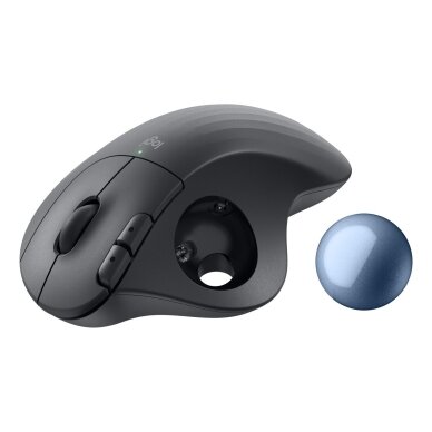 Logitech ERGO M575S belaidė ergonominė trackball pelė, grafito/mėlyna 3 Logitech ERGO M575S belaidė ergonominė trackball pelė, grafito/mėlyna 3
