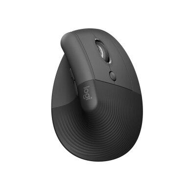 Logitech Lift vertikali ergonomiška belaidė pelė, grafito spalvos