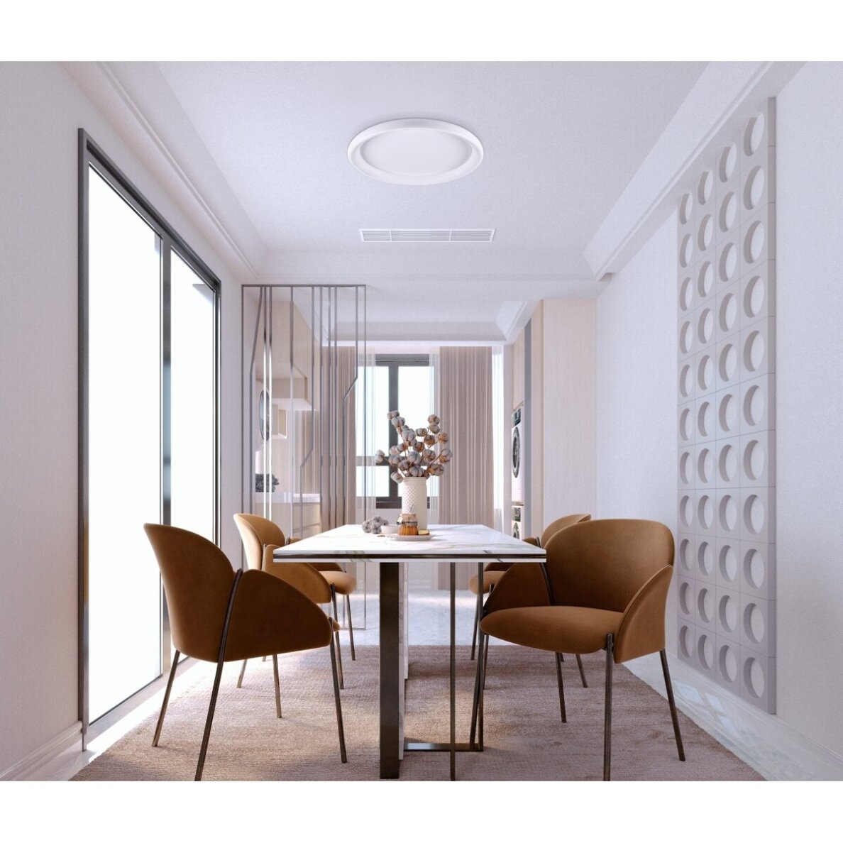 Lubinis šviestuvas Alessia 5280-850RC-WH-3, baltas, LED, 61 cm 1
