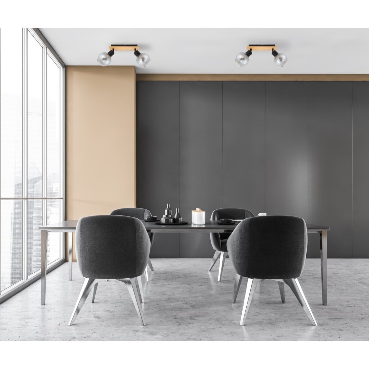 Lubinis Šviestuvas Barel SPL-67535-2-BK-WO 1 Lubinis Šviestuvas Barel SPL-67535-2-BK-WO 1