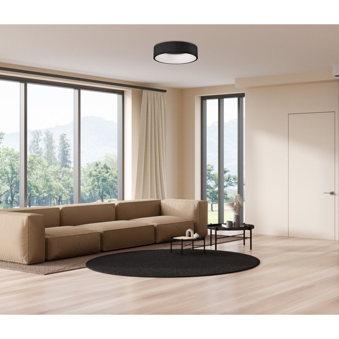 Lubinis šviestuvas Chiara 3945-842RC-BK-3, juodas, LED, 42W 1