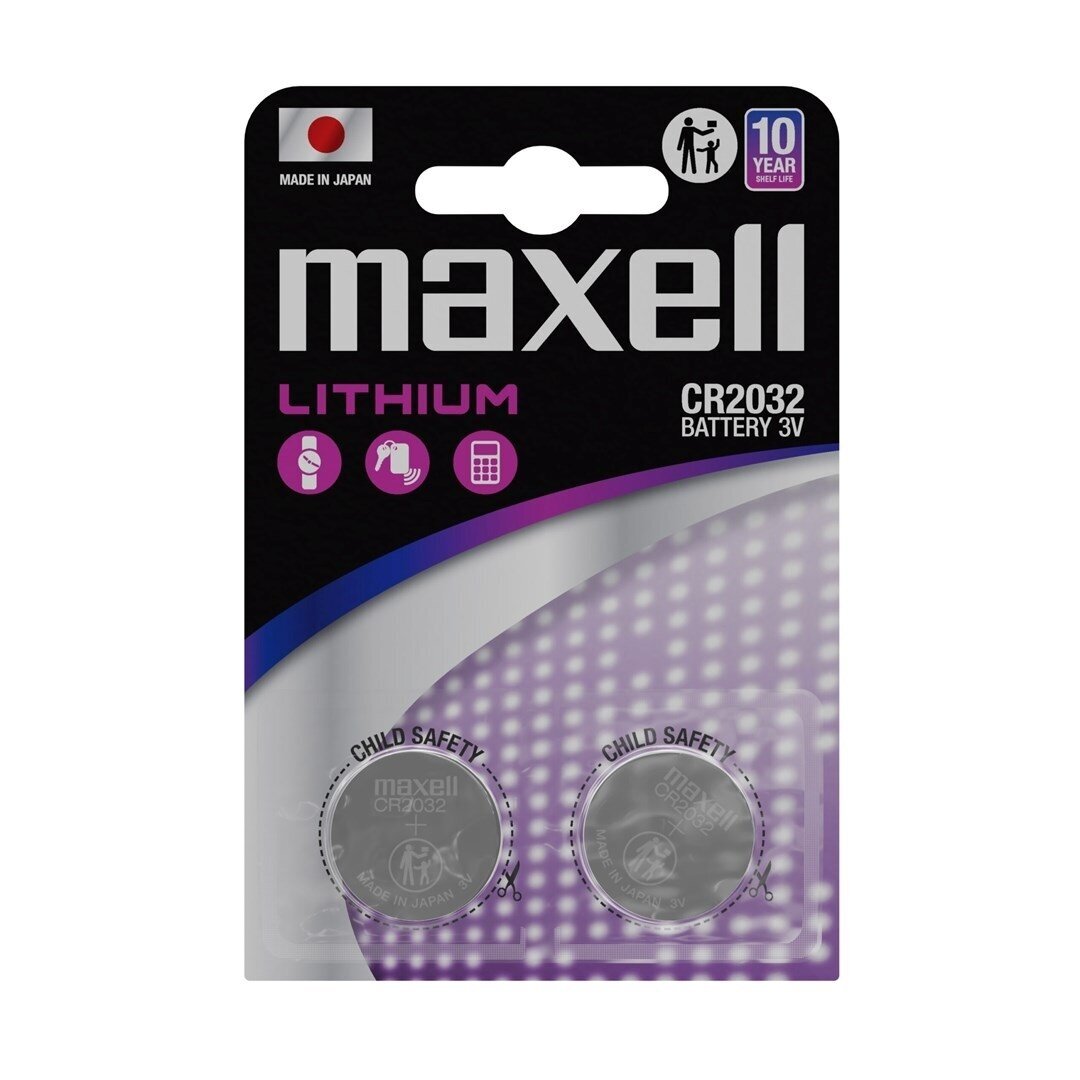 MAXELL CR2032 specializuotos baterijos 2 vnt. MAXELL CR2032 specializuotos baterijos 2 vnt.