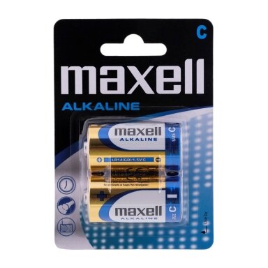 MAXELL šarminės baterijos LR14, 2 vnt.