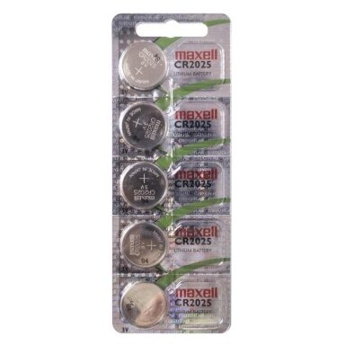 MAXELL specializuotos CR2025 baterijos 5 vnt.