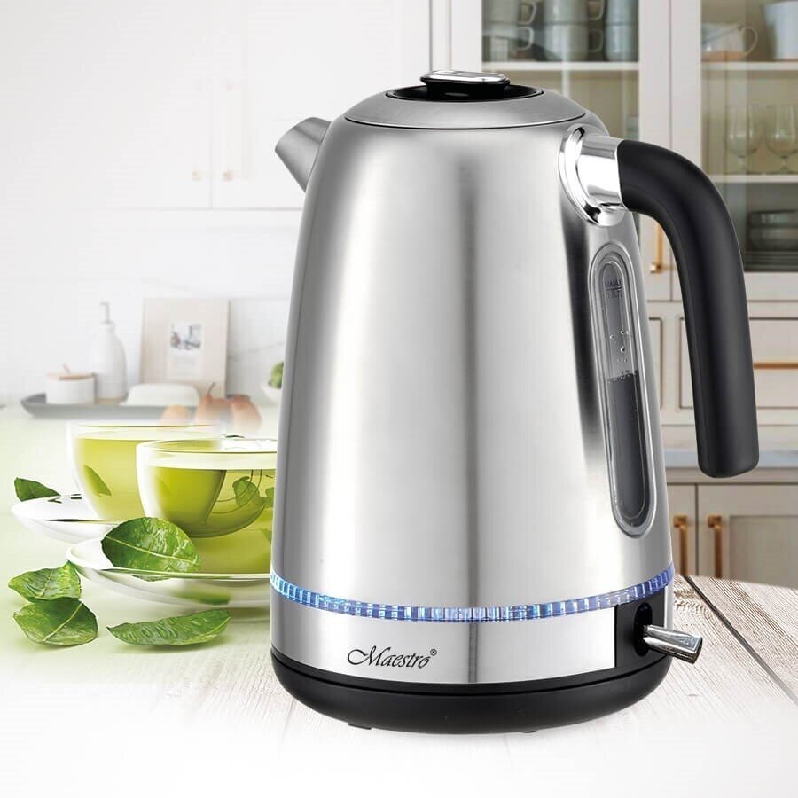 Maestro MR-050 elektrinis virdulys su apšvietimu, sidabrinis, 1,7 l 1