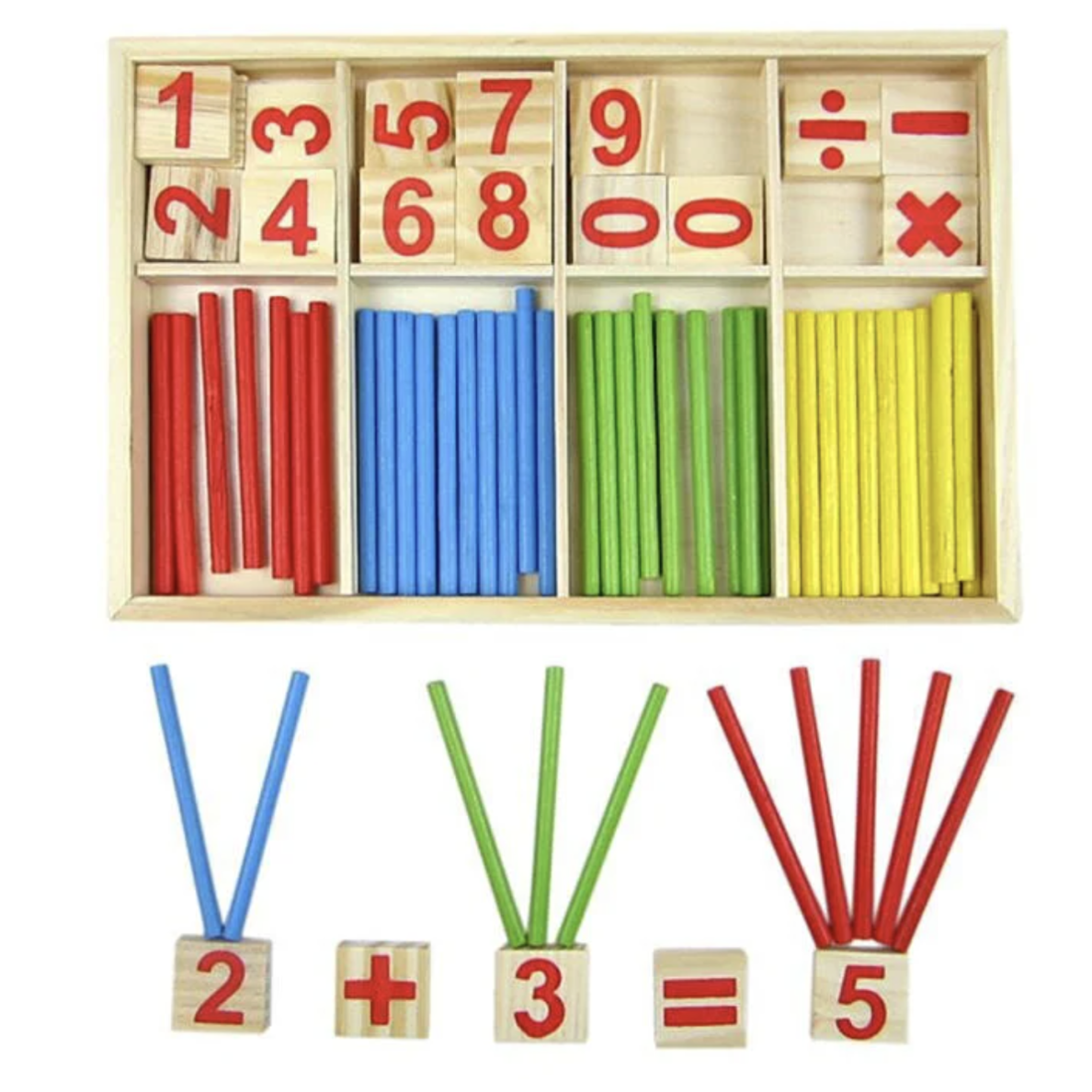 Medinis skaičiavimo rinkinys Montessori Wooden counting set