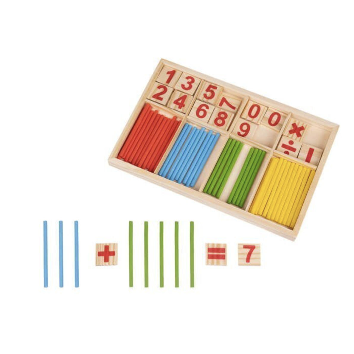 Medinis skaičiavimo rinkinys Montessori Wooden counting set 1