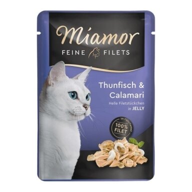 MIAMOR Feine Filets tuno filė su kalmarais - šlapias kačių ėdalas - 100 g