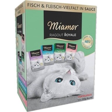 MIAMOR Ragout Royale sausas kačių ėdalas suaugusioms katėms padaže - 12 x 100 g