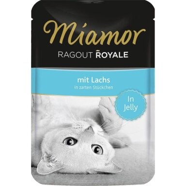 Miamor Ragout Royale šlapias kačių maistas, lašiša, 100 g, želė