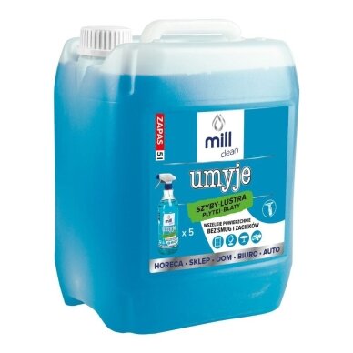 MILL CLEAN CLEANS 5 litrai. Skystas valiklis langams, veidrodžiams, plytelėms ir stalviršiams 2 MILL CLEAN CLEANS 5 litrai. Skystas valiklis langams, veidrodžiams, plytelėms ir stalviršiams 2