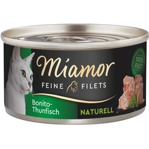 MIAMOR Feine Filets Naturell Bonito tunas - šlapias kačių ėdalas - 80 g MIAMOR Feine Filets Naturell Bonito tunas - šlapias kačių ėdalas - 80 g