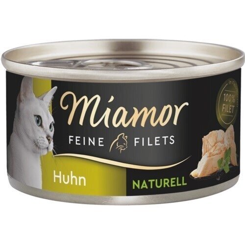 MIAMOR Feine Filets Naturell Chicken - šlapias kačių maistas - 80g