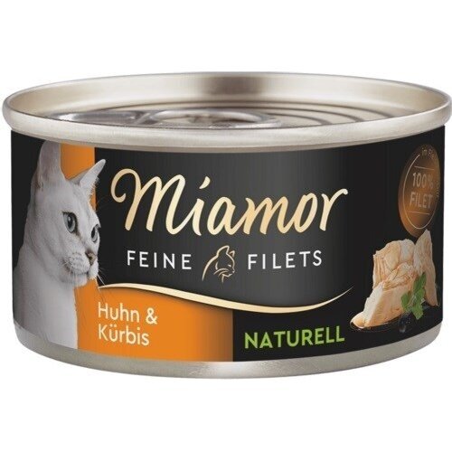 MIAMOR Feine Filets Naturell vištienos ir moliūgų ėdalas katėms, 80 g MIAMOR Feine Filets Naturell vištienos ir moliūgų ėdalas katėms, 80 g
