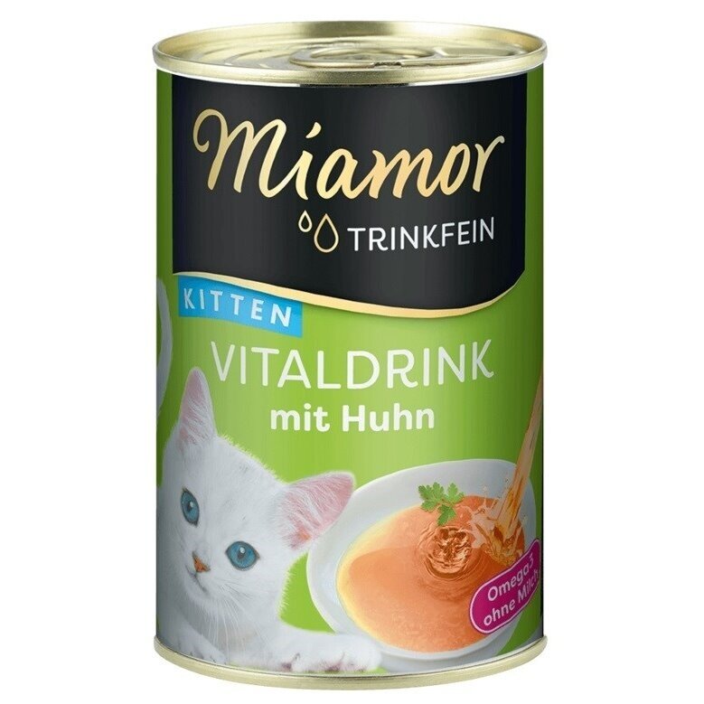 MIAMOR Trinkfein Kitten Vitaldrink su vištiena - kačių skanėstai - 135ml MIAMOR Trinkfein Kitten Vitaldrink su vištiena - kačių skanėstai - 135ml