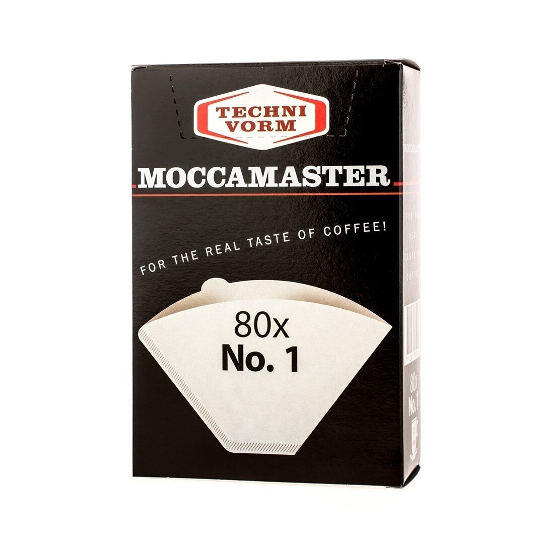 Moccamaster vienkartiniai popieriniai kavos filtrai Nr. 1, 80 vnt. Moccamaster vienkartiniai popieriniai kavos filtrai Nr. 1, 80 vnt.