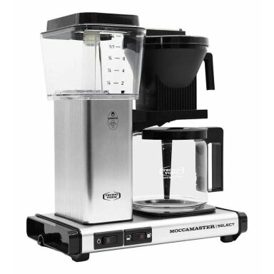 Moccamaster KBG 741 rankinis lašelinės kavos aparatas, 1,25 l, juodas/nerūdijančio plieno