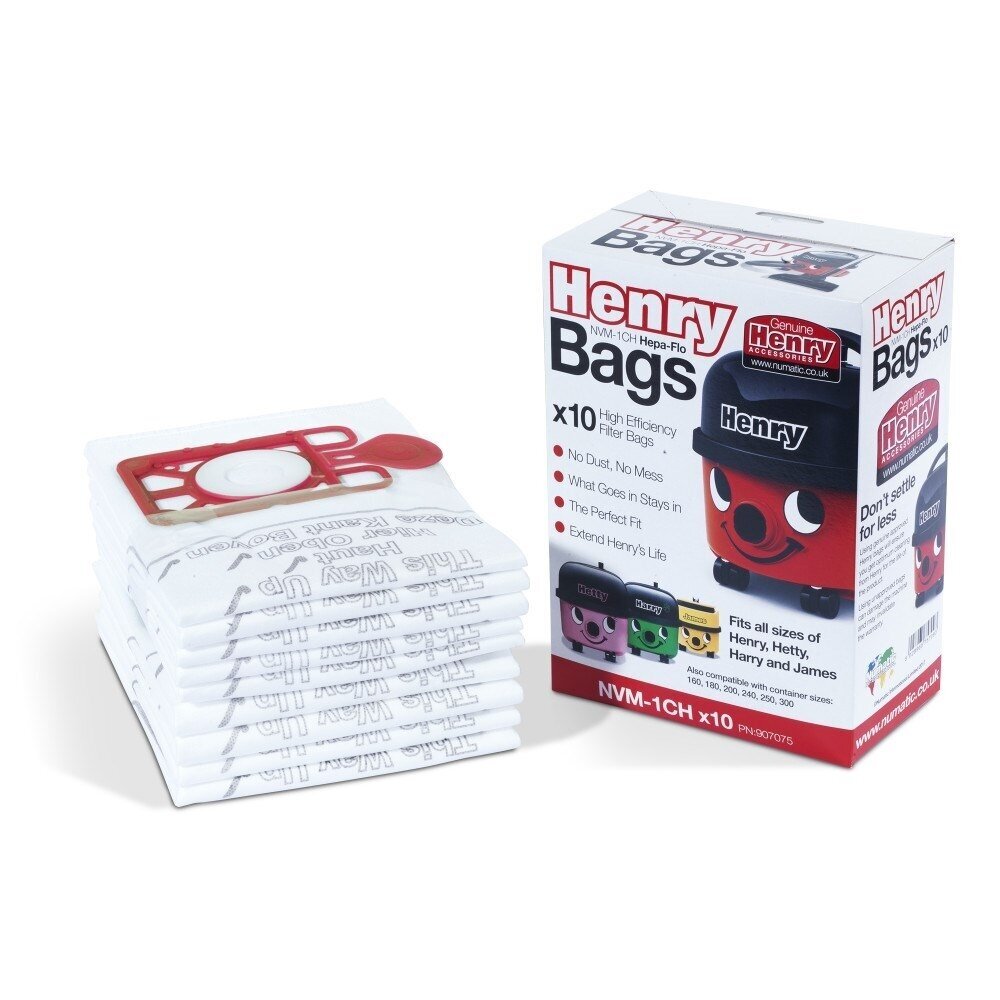 Numatic HEPA-flo NVM1CH tolmukotid (9 L) Henry, Hetty, Harry tolmuimejatele, 10 tk.